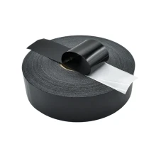 Сатиновая лента клеевая 60мм х 200м втулка 76 мм, цвет - черный