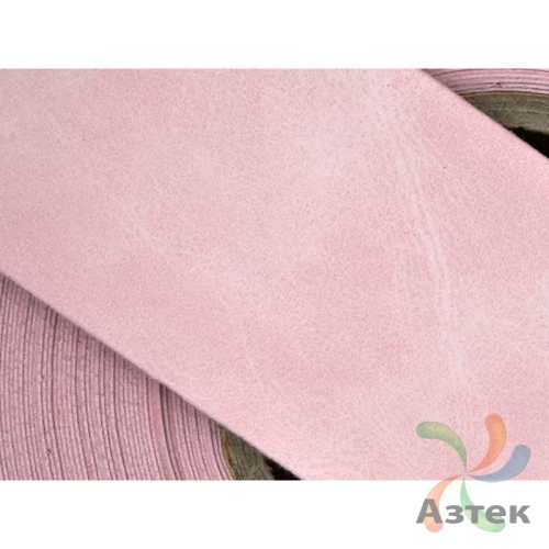 Лента из искусственной кожи 15мм х 50м втулка 76 мм, цвет - светло-розовый