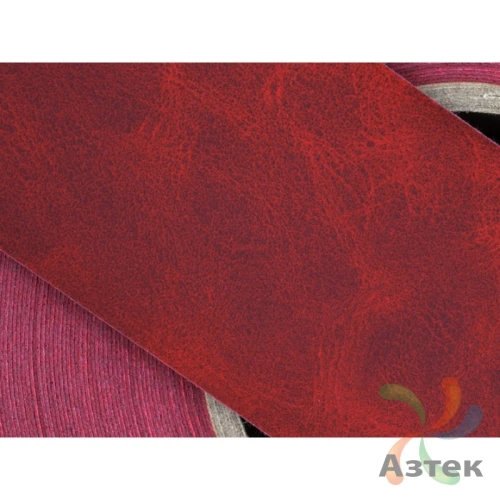 Лента из искусственной кожи 35мм х 50м втулка 76 мм, цвет - темно-красный