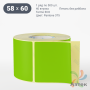 Термоэтикетка 58х60 Termo ECO цветная (рядов 1 по 500 шт), втулка 40 мм (к) цвет - Pantone 375 U, 