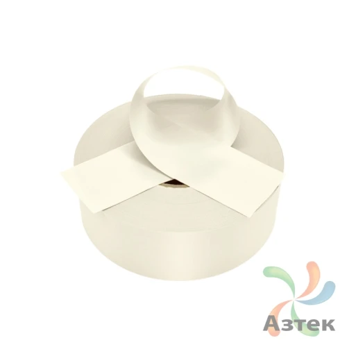 Сатиновая лента 20мм х 200м втулка 76 мм, цвет - молочный