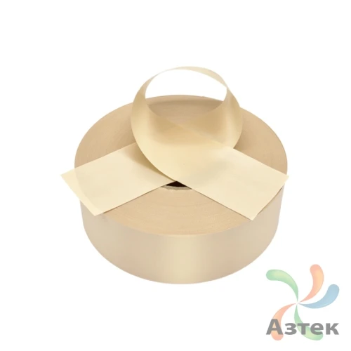 Сатиновая лента 80мм х 200м втулка 76 мм, цвет - светло-бежевый