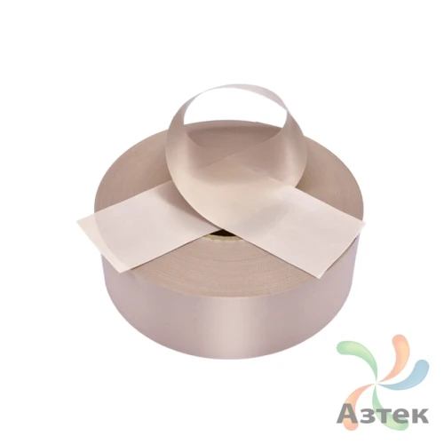 Сатиновая лента 100мм х 200м втулка 76 мм, цвет - кофейный