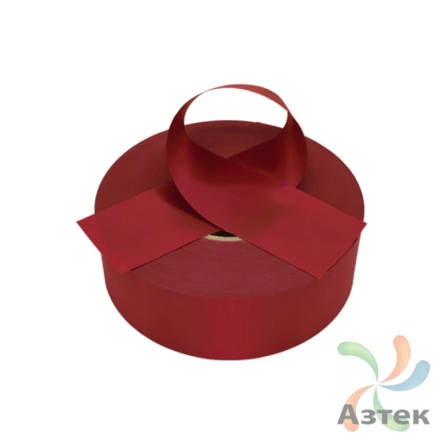 Сатиновая лента 30мм х 200м втулка 76 мм, цвет - темно-красный