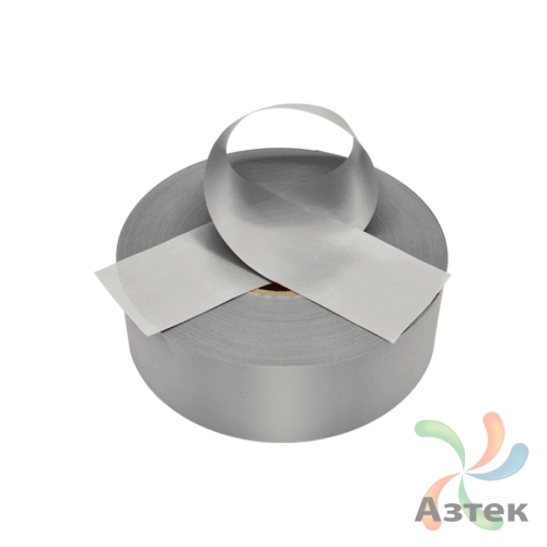 Сатиновая лента 60мм х 200м втулка 76 мм, цвет - серый стальной