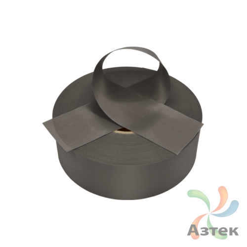 Сатиновая лента 25мм х 200м втулка 76 мм, цвет - темно-серый