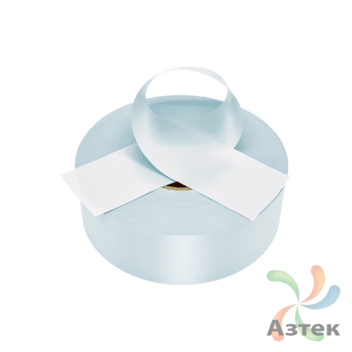 Сатиновая лента 25мм х 200м втулка 76 мм, цвет - бледно-голубой