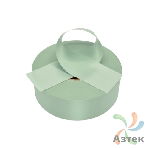 Сатиновая лента 30мм х 200м втулка 76 мм, цвет - шалфейный