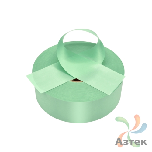 Сатиновая лента 50мм х 200м втулка 76 мм, цвет - мятный