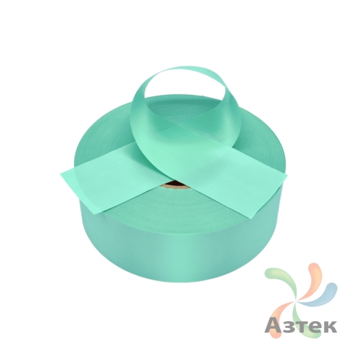 Сатиновая лента 25мм х 200м втулка 76 мм, цвет - бирюзовый