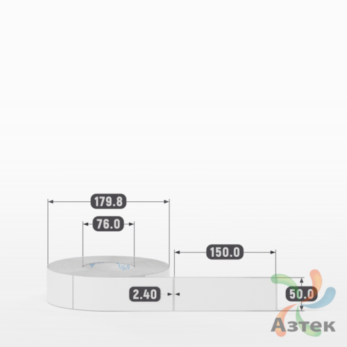 Этикетка самоклеящаяся 50х150 (рядов 1 по 1 000 шт) Полипропилен белый в рулоне, втулка 76 мм (к) IQ code 	