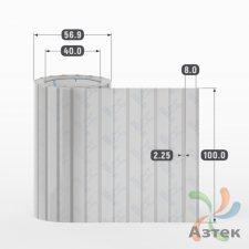 Этикетка самоклеящаяся с печатью 100х8 (рядов 1 по 1 000 шт) Прозрачный полипропилен в рулоне, втулка 40 мм (к) IQ code + Черная метка