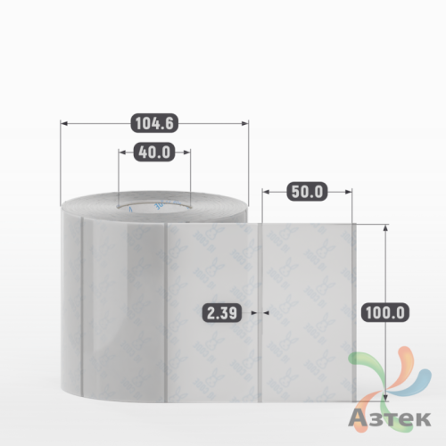 Этикетка самоклеящаяся с печатью 100х50 (рядов 1 по 1 000 шт) Прозрачный полипропилен в рулоне, втулка 40 мм (к) IQ code + Черная метка