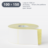 Термоэтикетка ЭКО 100х150 (рядов 1 по 1 500 шт)  в рулоне, втулка 76 мм (к) IQ code