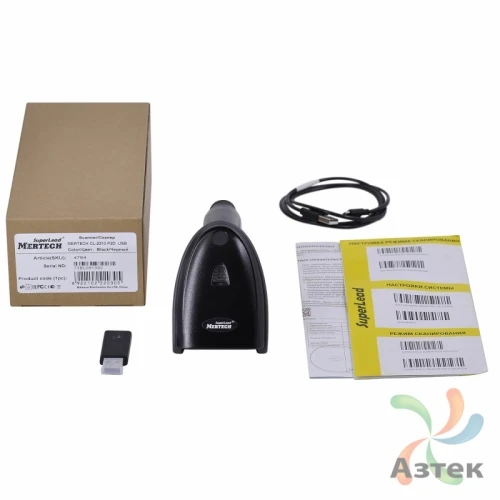 Сканер штрих-кода Mertech CL-2210 1D/2D  2D image, Черный беспроводной, Bluetooth, USB-HID, USB-COM, новая прошивка, ЕГАИС