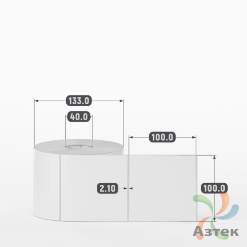 Этикетка самоклеящаяся 100х100 (рядов 1 по 900 шт) Полипропилен белый в рулоне, втулка 40 мм (к) IQ code 	