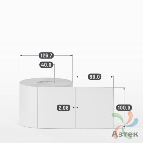 Этикетка самоклеящаяся 100х90 (рядов 1 по 900 шт) Полипропилен белый в рулоне, втулка 40 мм (к) IQ code 	