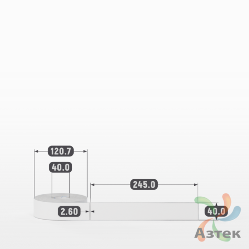 Этикетка самоклеящаяся 40х245 (рядов 1 по 300 шт) Полипропилен белый в рулоне, втулка 40 мм (к) IQ code 	