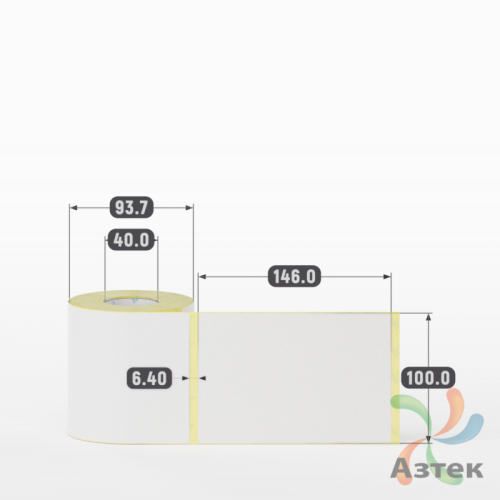 Термоэтикетка ТОП 100х146 (рядов 1 по 250 шт)  в рулоне, втулка 40 мм (к) IQ code