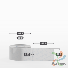 Этикетка самоклеящаяся с печатью 58х100 (рядов 1 по 500 шт) Прозрачный полипропилен в рулоне, втулка 40 мм (к) IQ code + Черная метка
