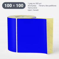 Этикетка 100х100/Termo ECO/рядов 1 по 300/40 мм (к)/Синий   