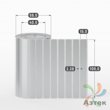 Этикетка самоклеящаяся 100х10 (рядов 1 по 1 000 шт) PET Matt Silver в рулоне, втулка 40 мм (к) IQ code