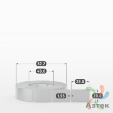 Этикетка самоклеящаяся 20х29 (рядов 1 по 1 000 шт) PET Matt Silver в рулоне, втулка 40 мм (к) IQ code