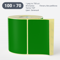 Этикетка 100х70/Termo TOP/рядов 1 по 700/40 мм (к)/Зеленый   