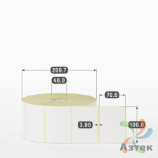 Термоэтикетка ЭКО 100х70 (рядов 1 по 3 000 шт)  в рулоне, втулка 40 мм (к) IQ code