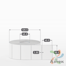 Этикетка самоклеящаяся 60х40 (рядов 1 по 1 900 шт) Transfer Vellum в рулоне, втулка 40 мм (к) IQ code 