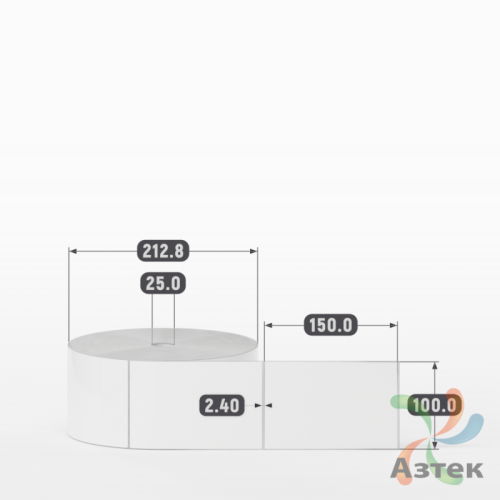 Этикетка самоклеящаяся 100х150 (рядов 1 по 1 700 шт) Полипропилен белый в рулоне, втулка 25 мм (к) IQ code 	