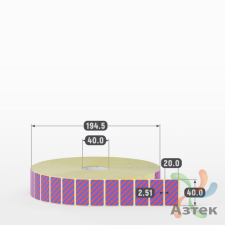 Этикетка самоклеящаяся 40х20 (рядов 1 по 10 000 шт) Полипропилен белый акриловый клей в рулоне, втулка 40 мм (к) IQ code