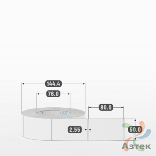 Этикетка самоклеящаяся 50х80 (рядов 1 по 1 000 шт) Transfer Vellum в рулоне, втулка 76 мм (к) IQ code 