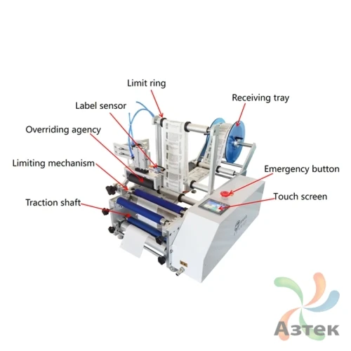 Этикетировщик полуавтоматический AS-C12 настольный для круглых предметов, честный знак