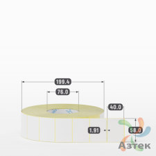 Термоэтикетка 58х40 (рядов 1 по 4500 шт) Termo ECO, втулка 76 мм (к)  IQ code (подходит для Вайлдберриз) 