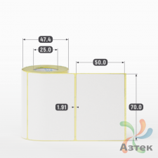Термоэтикетка ЭКО 70х50 (рядов 1 по 160 шт)  в рулоне, втулка 25 мм (к) IQ code