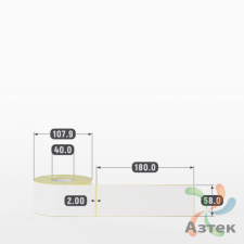 Термоэтикетка ЭКО 58х180 (рядов 1 по 300 шт)  в рулоне, втулка 40 мм (к) IQ code