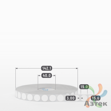 Этикетка самоклеящаяся круглая 15 мм (рядов 1 по 6 500 шт) Полипропилен матовый в рулоне, втулка 40 мм (к) IQ code