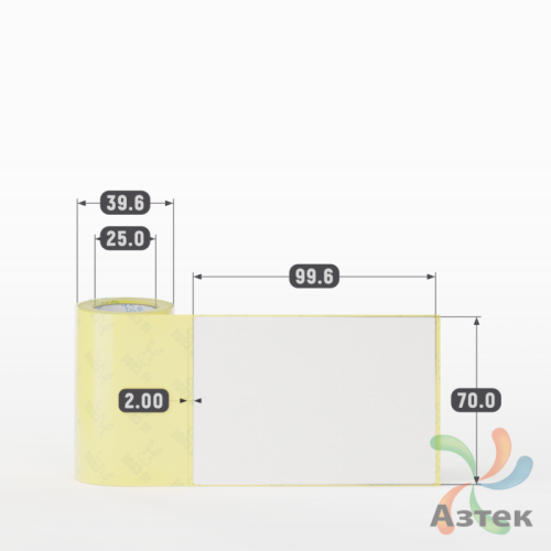 Термоэтикетка ЭКО 70х99,6 (рядов 1 по 45 шт)  в рулоне, втулка 25 мм (к) IQ code