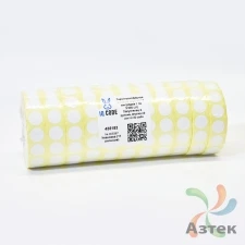 Термотрансферная этикетка круглая 15 мм (рядов 1 по 2 000 шт) Полуглянец в рулоне, втулка 40 мм (к) IQ code