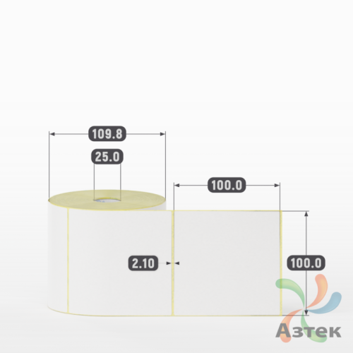 Термоэтикетка ТОП 100х100 (рядов 1 по 600 шт)  в рулоне, втулка 25 мм (к) IQ code