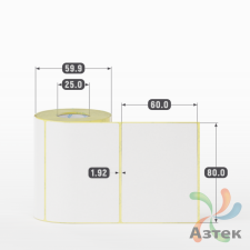 Этикетка самоклеящаяся 80х60 (рядов 1 по 250 шт) Termo TOP deep freeze в рулоне, втулка 25 мм (к) IQ code