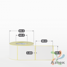 Термоэтикетка ЭКО 50х60 (рядов 1 по 500 шт)  в рулоне, втулка 40 мм (к) IQ code