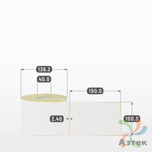 Этикетка самоклеящаяся 100х150 (рядов 1 по 600 шт) Termo TOP deep freeze в рулоне, втулка 40 мм (к) IQ code