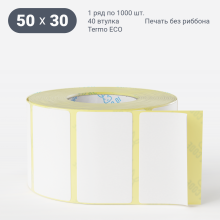 Термоэтикетка ЭКО 50х30 (рядов 1 по 1 000 шт)  в рулоне, втулка 40 мм (к) IQ code