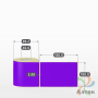 Этикетка 100х150 цветная (рядов 1 по 300 шт) полуглянцевая, втулка 40 мм (к) цвет - Фиолетовый  