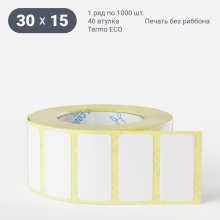 Термоэтикетка ЭКО 30х15 (рядов 1 по 1 000 шт)  в рулоне, втулка 40 мм (к) IQ code