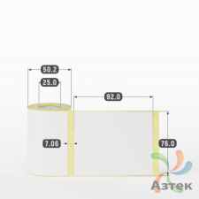 Термоэтикетка ЭКО 76х92 (рядов 1 по 100 шт)  в рулоне, втулка 25 мм (к) IQ code