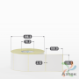 Термотрансферная этикетка 100х100 (рядов 1 по 1 800 шт) Полуглянец в рулоне, втулка 76 мм (к) IQ code
