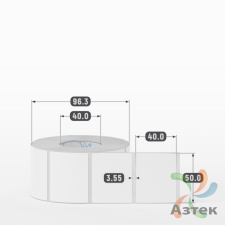 Этикетка самоклеящаяся 50х40 (рядов 1 по 1 000 шт) Transfer Vellum в рулоне, втулка 40 мм (к) IQ code 